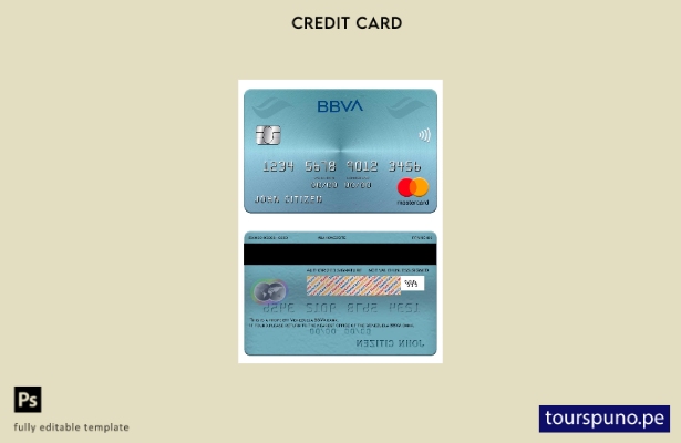 lista para imprimir plantilla de mastercard del banco BBVA de Venezuela
